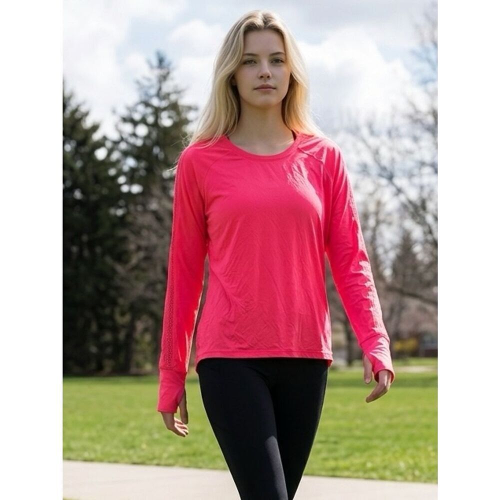 NWT RBX Women’s Pink/Coral Long Sleeve Active Performance Wicking Top Shirt - XL